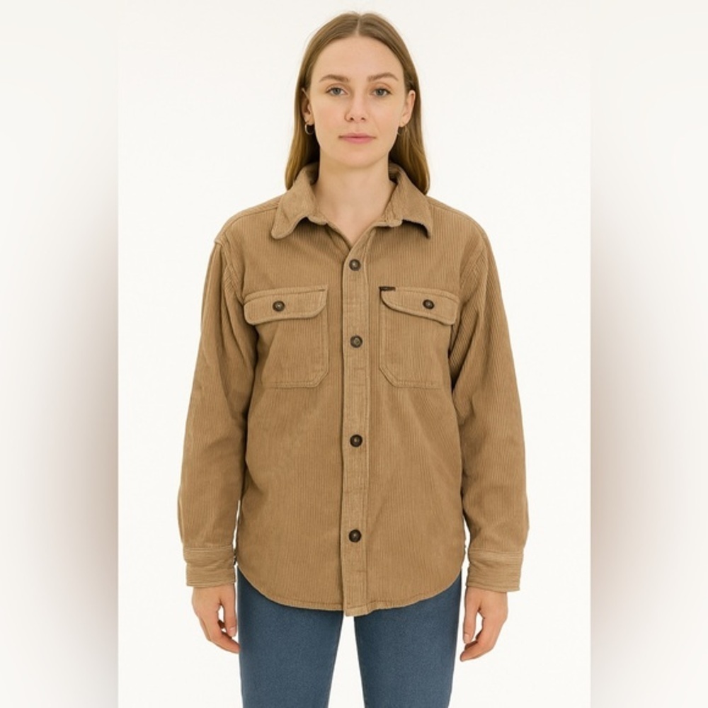 Buffalo David Bitton Beige Corduroy Shirt Jacket Small